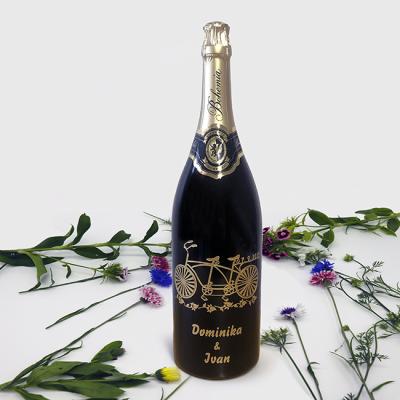 Hloubkové pískovaní a barvení skla - svatba